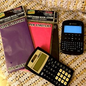 Calculator and book covers